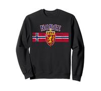 Bandiera del Leone Norge Norvegia Stampa Distressed Felpa