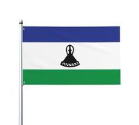 Bandiera del Lesotho Prints Bandiere decorative per esterni 0,9 x 1,5 m leggera e bella adatta per cortili all'aperto e celebrazioni di festival.