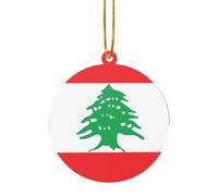 Bandiera del Libano Acrilico Ciondolo Natale Regalo decorativo adatto per decorare un camino o davanzale