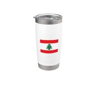 Bandiera del Libano, Beirut, cedro, libanese, Heritage Design Bicchiere termico in acciaio inox doppia parete