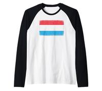Bandiera del Lussemburgo grafica per uomini, donne, bambini Maglia con Maniche Raglan