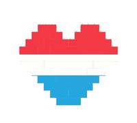 Bandiera del Lussemburgo, puzzle a forma di cuore, per San Valentino, compleanno, matrimonio