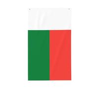 Bandiera del Madagascar, bandiera per casa da cortile, 0,9 x 1,5 m, striscione con occhielli per interni ed esterni, decorazioni per la casa