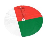Bandiera del Madagascar stampata in peluche per albero di Natale, copertura per pavimento da 91,4 cm, in pile di poliestere, base per albero di Natale, decorazione