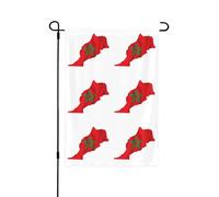 Bandiera del Marocco Mappa Bandiere decorative per esterni, double face, decorazione da giardino per tutte le stagioni e vacanze