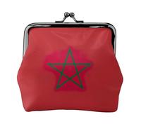 Bandiera del Marocco stampa piccolo sacchetto bacio serratura portamonete per le donne portamonete portamonete, portafoglio carta di credito