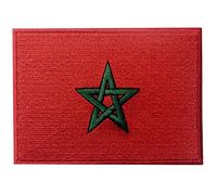Bandiera del Marocco Termoadesiva Cucibile Ricamata Moroccan Nazionale Toppa