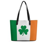 Bandiera del Messico Borsa Tote in Pelle per le Donne Top Handle Borse Borse Casual Lavoro Tote Borsa a Tracolla da Viaggio, Buone vacanze irlandesi, 29*34*14cm, Buone vacanze irlandesi