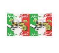 Bandiera del Messico e Tequila stampata per le vacanze, striscione colorato ideale per bar in giardino e riunioni di amici