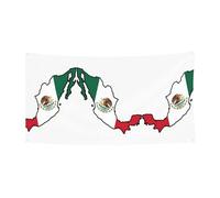 Bandiera del Messico Stampa Mappa Esterna Appeso Banner Decor Per Auto Barca Giardino Party, Happy Holiday Xmas Halloween Banner