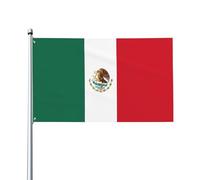 Bandiera del Messico Stampe Bandiere decorative per esterni 0,9 x 1,5 m leggere e belle adatte per cortili all'aperto e celebrazioni di festival.