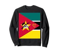 Bandiera del Mozambico Cuore Mozambico Orgoglioso Patrimonio Giornata Nazionale Felpa