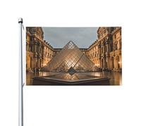 Bandiera del Museo del Louvre a Parigi, 9 x 1,5 m, per giardino, cortile | Bandiera bifacciale con occhielli per giardino, cortile, patio, feste, casa