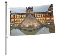 Bandiera del Museo del Louvre di Parigi 0,6 x 0,9 m stampa su entrambi i lati bandiere da giardino bandiera da cortile per esterni bandiere regalo banner con occhielli sfondo fotografico per interni