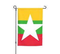 Bandiera del Myanmar Stampa Resistente allo sbiadimento Bandiere da Giardino Tutte le Stagioni Bandiera Outdoor Yard Decor Per Portici