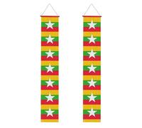 Bandiera del Myanmar, striscioni decorativi da appendere per interni ed esterni, per feste e celebrazioni