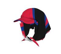 Bandiera del Nepal Bandana Cappello da baseball da donna con visiera e sciarpa attaccata, cappello estivo leggero per il sole, per viaggi, spiaggia, attività all'aperto, nero
