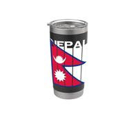 Bandiera del Nepal Bicchiere termico in acciaio inox doppia parete