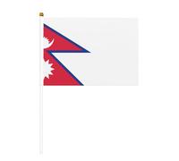 Bandiera del Nepal, piccole bandiere tenute in mano, mini bandiere su bastone per feste, attività di squadra, parate, decorazione per vacanze, confezione da 10