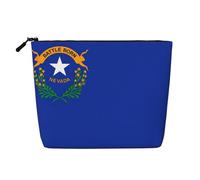 Bandiera del Nevada Una borsa da viaggio versatile per il trucco, ideale per routine quotidiane e viaggi di lavoro, Nero , Taglia unica, Beauty case