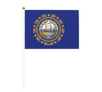Bandiera del New Hampshire con stampa a mano, compatta e leggera, adatta per sfilate, eventi e supporto per i fan