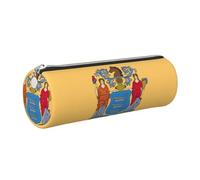 Bandiera del New Jersey PU Leather Small Pencil Pouch, Piccola Penna Matita Pouch Bag Design Sottile Cerniera