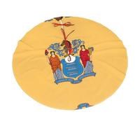 Bandiera del New Jersey stampata in peluche gonna per albero di Natale copertura del pavimento 91,4 cm, in pile di poliestere base per albero di Natale decorazione