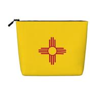 Bandiera del New Mexico Borsa da toilette e cosmetici da donna, borsa unisex per articoli da toeletta, borsa per la cura personale