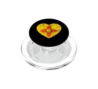 Bandiera del New Mexico rosso Zia Sole Amore Cuore Simbolo Uomo Donna PopSockets PopGrip per MagSafe