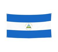 Bandiera del Nicaragua stampata decorazione natalizia da appendere - 177,8 x 88,9 cm - Natale, compleanno, festa festa banner