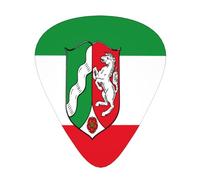 Bandiera del Nord Reno-Westfalia - Confezione da 12 plettri per chitarra, 4 pezzi in ciascuna delle 3 misure, adatti per una vasta gamma di strumenti a corda