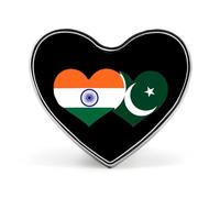 Bandiera del Pakistan e dell'India Carino Spilla Distintivo A Forma di Cuore Pin Cappello Abbigliamento Gioielli Accessori Regali per Festa di Nozze