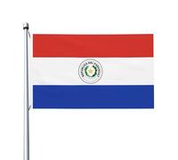 Bandiera del Paraguay Stampe Bandiera su entrambi i lati 3 x 5FT leggera e resistente al colore con asole Ideale per feste all'aperto e giardini.