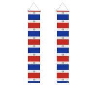 Bandiera del Paraguay Striscioni decorative stampate - banner per eventi di festa, adatti per interni ed esterni da appendere