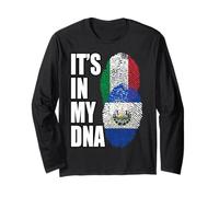 Bandiera del Patrimonio Italiano e salvadoregno Maglia a Manica