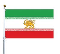 Bandiera del patrimonio persiano, in poliestere, resistente sbiadimento, simbolo del leone e del sole, decorazione durevole per pareti, ingressi, cortili, giardini, sentieri, celebrazioni