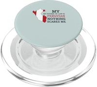 Bandiera del Perù con scritta "My Father In Law is Peruvian Nothing Scares Me" PopSockets PopGrip per MagSafe