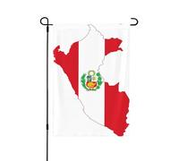 Bandiera del Perù Mappa Bandiere decorative per esterni, double face, decorazione da giardino per tutte le stagioni e vacanze