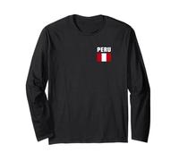 Bandiera del Perù Pocket Design Orgoglio Nazionale Peruviano Maglia a Manica