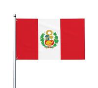 Bandiera del Perù Stampe Bandiere decorative per esterni 0,9 x 1,5 m leggere e belle adatte per cortili all'aperto e celebrazioni di festival.