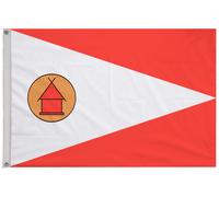 Bandiera del popolo Merina del Madagascar con occhielli - fatta a mano nel...