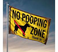 Bandiera del portico che non è consentita la cacca del cane. Bandiera fresca per dormitorio e camera da letto (30 x 45 cm)