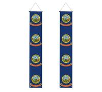 Bandiera del portico della stampa della bandiera dello stato dell'Idaho per il Ringraziamento,Banner per interni per porta d'ingresso,Per tutte le celebrazioni