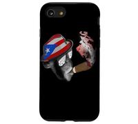 Bandiera del Porto Rico con sigaro che fuma scimmia Boricua Pride Custodia per iPhone SE (2020) / 7/8