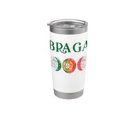 Bandiera del Portogallo Braga Bicchiere termico in acciaio inox doppia parete