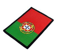 Bandiera del Portogallo ricamata con retro a strappo - Toppa nazionale portoghese 75 x 50 mm per zaino, abbigliamento o uniforme