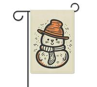 Bandiera del pupazzo di neve 30,5 x 45,7 cm in poliestere a doppia faccia bandiere da giardino di benvenuto bandiere banner decorazione esterna per cortile portico prato