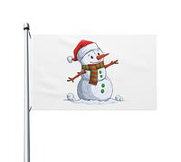 Bandiera del pupazzo di neve impertinente Doppia faccia 3x5 Ft Bandiera per esterni Durevole Patio Bandiere decorative per interni Banner per feste a casa Bandiera di benvenuto 3by5