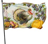 Bandiera del raccolto dell'uva del Ringraziamento Bandiera 3x5 Ft Bandiera con stampa su un lato Bandiera esterna per festa di benvenuto