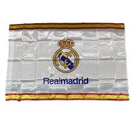 Bandiera del Real Madrid con striscia della Spagna - Prodotto con Licenza - Misure 150 x 100 cm. - Polyester 100%